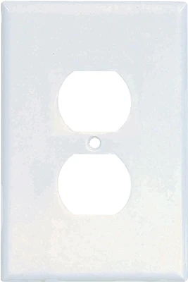 Pass & Seymour Jumbo Duplex Receptacle Wall Plate, 1-Gang, 3-1/2 x 5-1/4 In