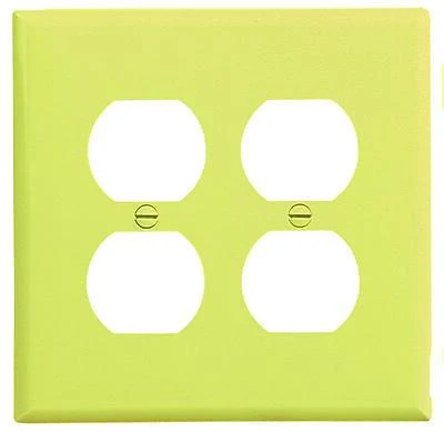 Eaton PJ82V 2-Gang Duplex Wall Plate, Polycarbonate, Ivory