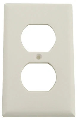 2132w-box 1-gang Duplex Receptacle Wallplate, White, 25 Pk