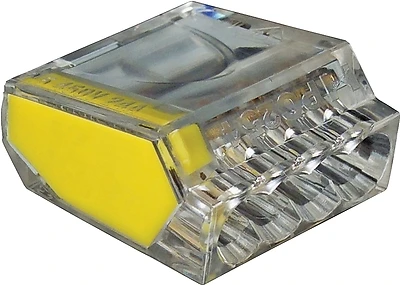 Gardner Bender 10-PC4 PushGard Wire Connector, 22-12 AWG, Yellow, 100 Pk