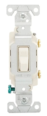 Devices Cs120la 20-amp Light Almond Toggle Switch, 120/277 Volt