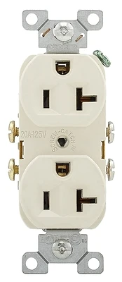 20a Light Almond Receptacle, Nema 5-20r, Commercial Grade