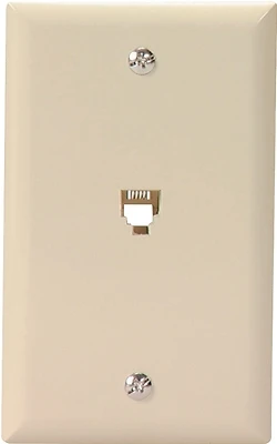 Eaton 3532-4V Flush Mount Wallplate With Telephone Jack, Ivory