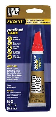 Liquid Nails PG-00 Fuze-It Perfect Glue, Hybrid Adhesive, 0.75 oz