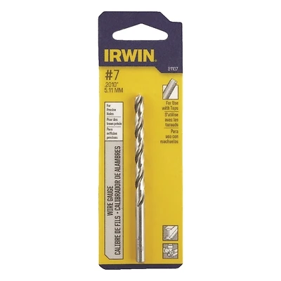 #7 X 3-5/8 In. L High Speed Steel Jobber Length Wire Gauge Bit 1 Pk