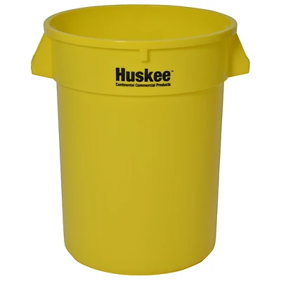 Huskee 32 Gallon Plastic Garbage Can, Model 3200yw, Yellow