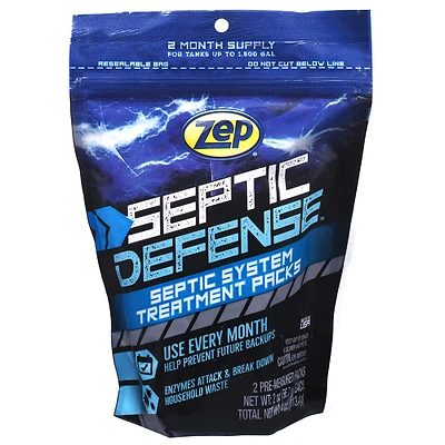 Septic Defense Powder Treatment 4 Oz, 2 Pack, Safe For Septic Systems & Pvc Pipes