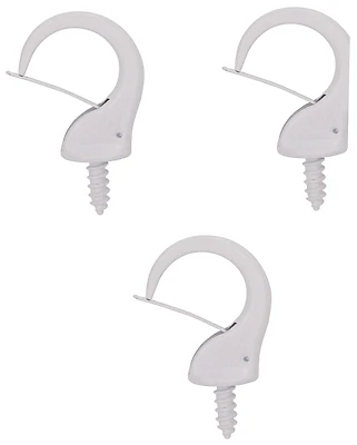 ProSource PH-122244-PS Safety Cup Hook, 1-1/4 In, Zinc Alloy, White