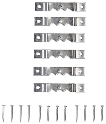 ProSource PH-121140-PS Nail-In Zinc Picture Frame Hanger, 5 Lb, 6-Pack