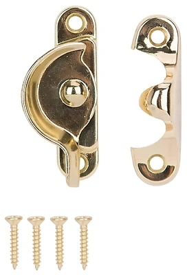 Prosource 802519BP-PS Brass Plated Sash Window Lock, 2-1/2 In.