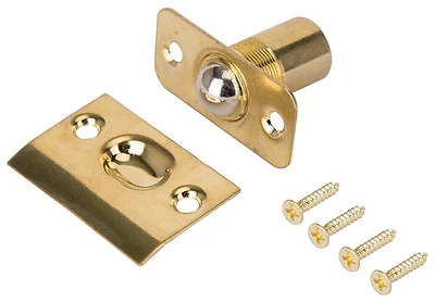 4570818 Ball Catch 2-1/8 Inch Polished Brass For Closet And Pantry Doors