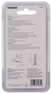 H62-b043c-ps Heavy Duty Flexible Spring Door Stop In Satin Nickel