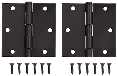 3.5 X 3.5 Inch Oil Rubbed Bronze Door Hinge - Thick Leaf Steel