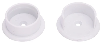 1.3 X 1.6 In. White Plastic Closet Pole Socket - Model 23701phx-ps