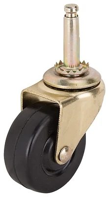 ProSource JC-D07-PS Swivel Caster, 2 In, 90 Lb, Rubber Wheel, Brass Stem