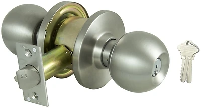7370497 Entry Knobset Grade 2 Stainless Steel With Guard Bolt Fasteners