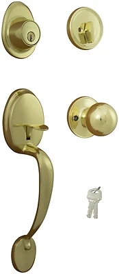 S7731-ps Keyed Handleset With T3 Ball Knob, Polished Brass Finish