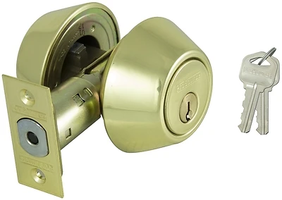 Prosource Double Cylinder 6-Way Deadbolt, Poly Brass, Model DB72V-PS