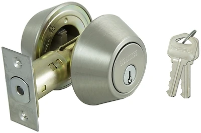 Single Cylinder 6-way Stainless Steel Deadbolt, 2-3/8 - 2-3/4 In Backset