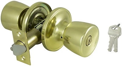 ProSource TS700V-PS Entry Knob, Brass, KW1, KA3 Keyway, 3 Grade