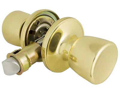 ProSource T-5764PB-PS Tulip Passage Door Knob Lockset, Polished Brass