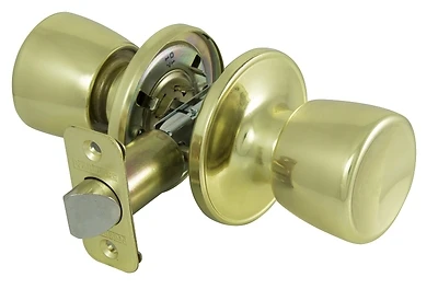 Prosource TS730BRA4V Tulip Passage Knob Lockset, Polished Brass, 2-3/8 to 2-3/4 In