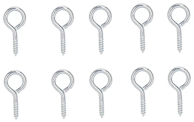 Large Screw Eye 3/8 X 1-3/16 Inch, Zinc Plated Steel