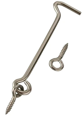 2 Inch Steel Gate Hook And Eye, Bright Zinc Plated, Model Lr-407-ps