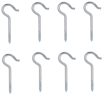 Ceiling Hook Steel 1-5/16 In L, 0.31 In Dia, Zinc Plated
