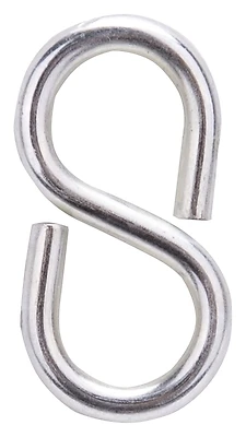1-1/4 Inch Closed S-hook, Zinc Plated Steel For Indoor And Outdoor Use