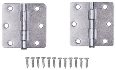 Lr-110-ps Full Surface Mortise Screen Door Hinge, Steel, Zinc Plated, 3 In X 3 In