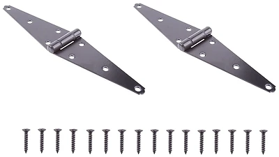 Heavy Duty Strap Hinge 6 Inch Black Steel Model Hsh-b06-c2ps
