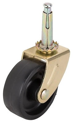 Jc-b23-ps 2 Inch Swivel Caster Stem With Plastic Wheel, Black