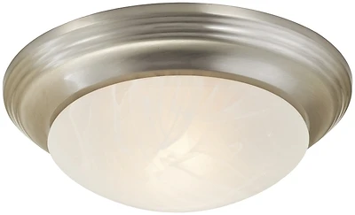 1 Light Flushmount Ceiling Fixture, Model 563118bn, Brushed Nickel Finish