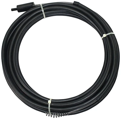 1/4 In. X 25 Ft. Drain Snake Power, High Carbon Steel, Black