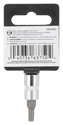 1/4 Inch Drive T25 Star Bit Socket - Model 55050029sd