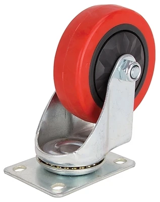 4 Inch Swivel Plate Polyurethane Caster With Double Ball Bearing - Model Jc-384-g