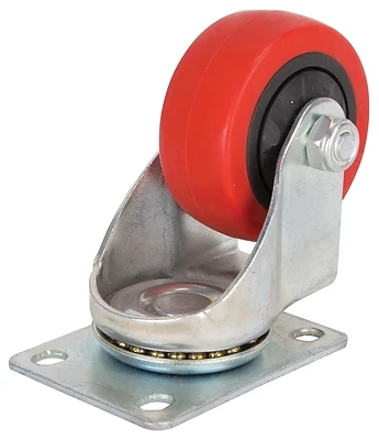 3 Inch Swivel Plate Polyurethane Caster With Double Ball Bearing - Model Jc-383-g