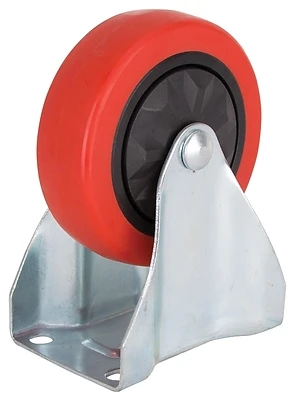 4 Inch Rigid Plate Polyurethane Caster With Steel Housing - Model Jc-381-g
