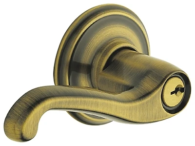 Schlage Flair Entry Lever K4 Antique Brass Door Lock Model F51a Fla 609