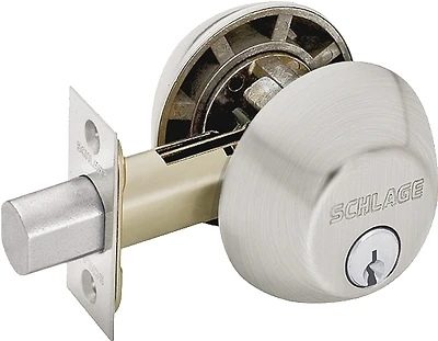 Schlage B62N619 Double-Cylinder Deadbolt, Satin Nickel, Grade 1
