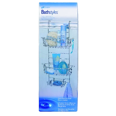 Zenna Home E7803SS Door Shower Caddy, 2-Shelf, Steel, 12.25 In. W X 22.75 In. H
