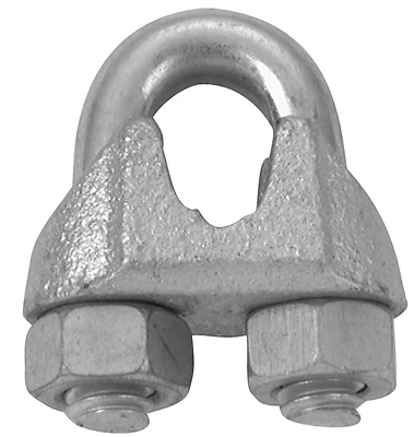 260-1 Galvanized Wire Rope Clip, 1 In, Malleable Iron, Pack Of 5