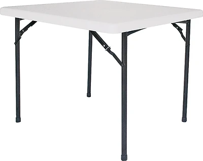 Bt036x001a Folding Table, 36 In Square, Steel Frame, Polyethylene Top
