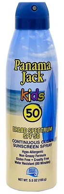 Continuous Spray Kids Sunscreen Spf 50, 5.5 Oz Bottle - Broad Spectrum Protection