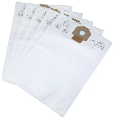 1.5 In. L X 1 In. W Fleece Dust Bag For 8 Gallon Dust Extractor 5 Pack