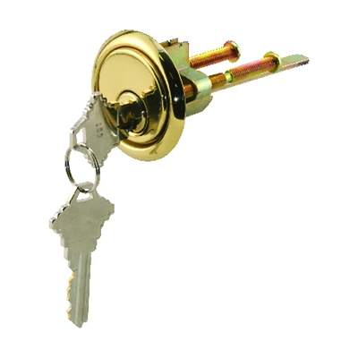 Prime-Line GD 52139 Rim Cylinder Lock, Brass Diecast, 9.25 In.