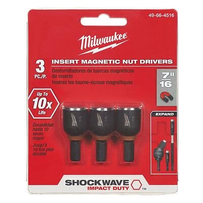 Shockwave 7/16 In. Insert Magnetic Nut Driver (3-pack) Model 49-66-4516