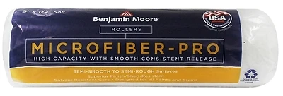 Benjamin Moore U65678-018 Microfiber Roller Cover, 9 In. x 1/2 In. Nap, 1 Pk