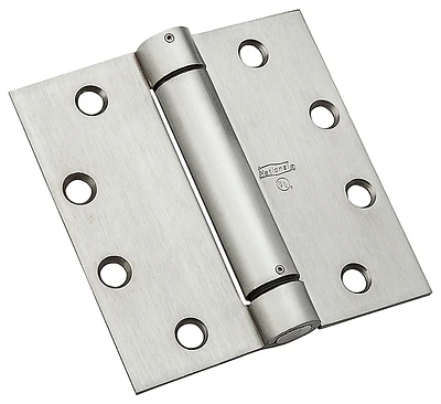 Hardware Adjustable Spring Hinge 4-1/2 X 4-1/2 In. Satin Chrome Steel